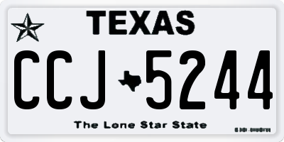 TX license plate CCJ5244