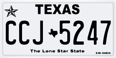 TX license plate CCJ5247