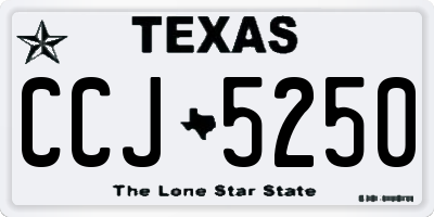 TX license plate CCJ5250