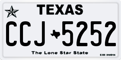 TX license plate CCJ5252