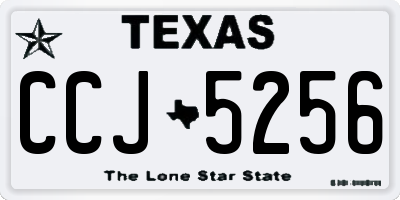 TX license plate CCJ5256