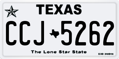 TX license plate CCJ5262