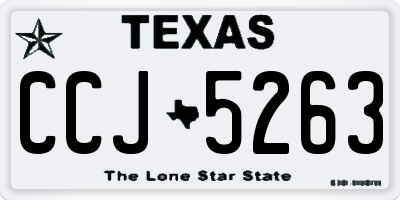TX license plate CCJ5263