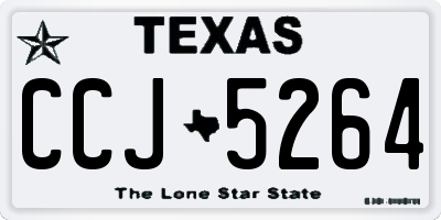 TX license plate CCJ5264