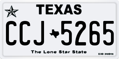 TX license plate CCJ5265