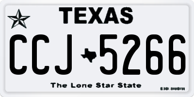 TX license plate CCJ5266