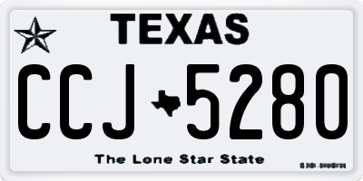 TX license plate CCJ5280