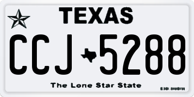TX license plate CCJ5288