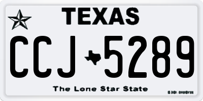 TX license plate CCJ5289
