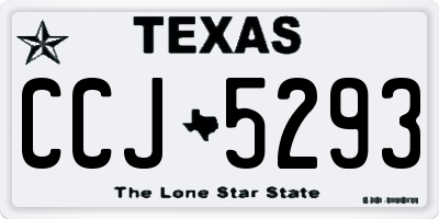 TX license plate CCJ5293