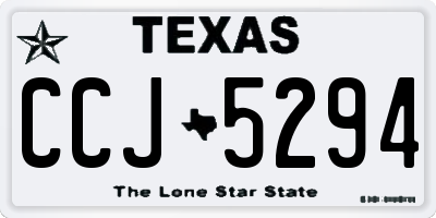 TX license plate CCJ5294