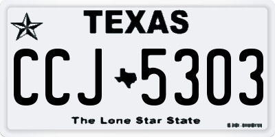 TX license plate CCJ5303