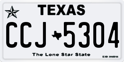 TX license plate CCJ5304