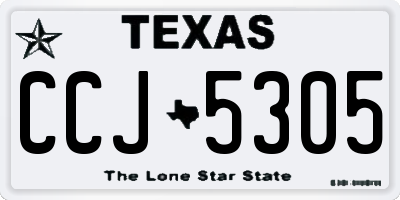 TX license plate CCJ5305