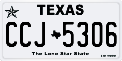 TX license plate CCJ5306