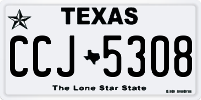TX license plate CCJ5308