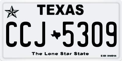 TX license plate CCJ5309