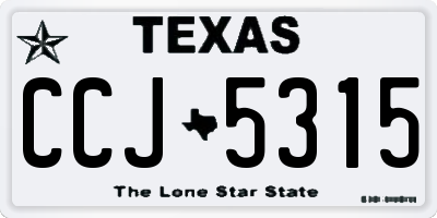 TX license plate CCJ5315