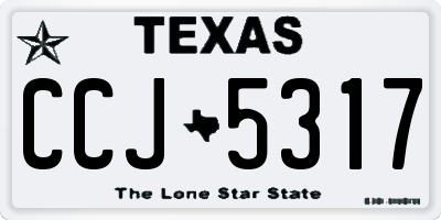 TX license plate CCJ5317