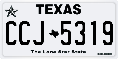 TX license plate CCJ5319