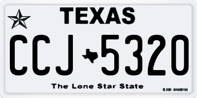 TX license plate CCJ5320