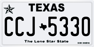 TX license plate CCJ5330