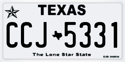 TX license plate CCJ5331