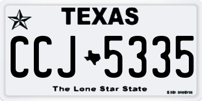 TX license plate CCJ5335