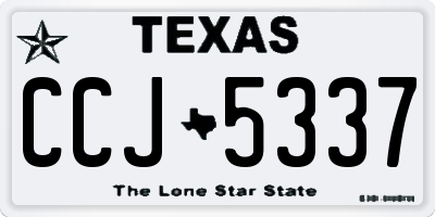 TX license plate CCJ5337