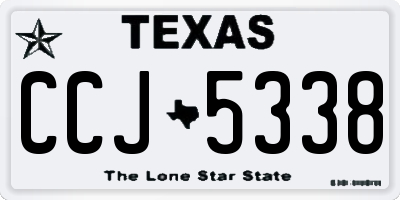 TX license plate CCJ5338