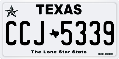 TX license plate CCJ5339