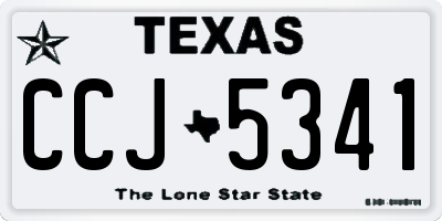 TX license plate CCJ5341