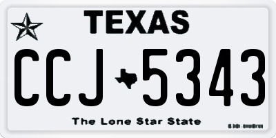 TX license plate CCJ5343