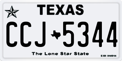 TX license plate CCJ5344