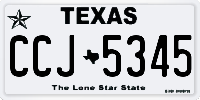TX license plate CCJ5345