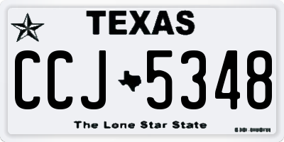 TX license plate CCJ5348