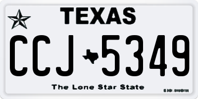 TX license plate CCJ5349