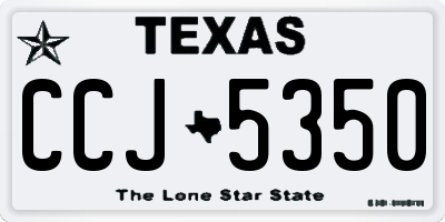 TX license plate CCJ5350