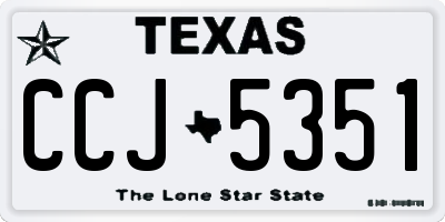 TX license plate CCJ5351