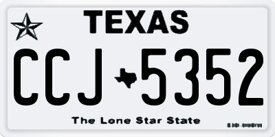 TX license plate CCJ5352