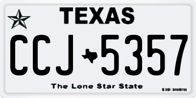 TX license plate CCJ5357