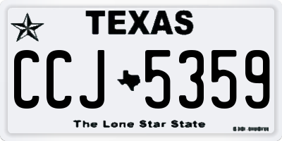 TX license plate CCJ5359
