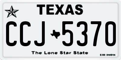 TX license plate CCJ5370
