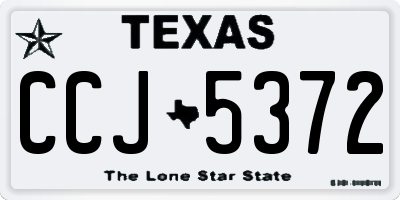 TX license plate CCJ5372