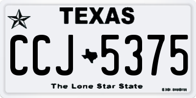 TX license plate CCJ5375