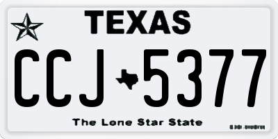 TX license plate CCJ5377