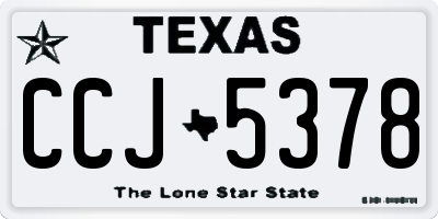 TX license plate CCJ5378