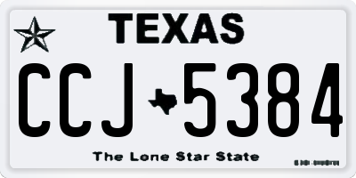 TX license plate CCJ5384