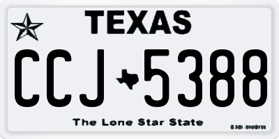 TX license plate CCJ5388