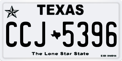 TX license plate CCJ5396